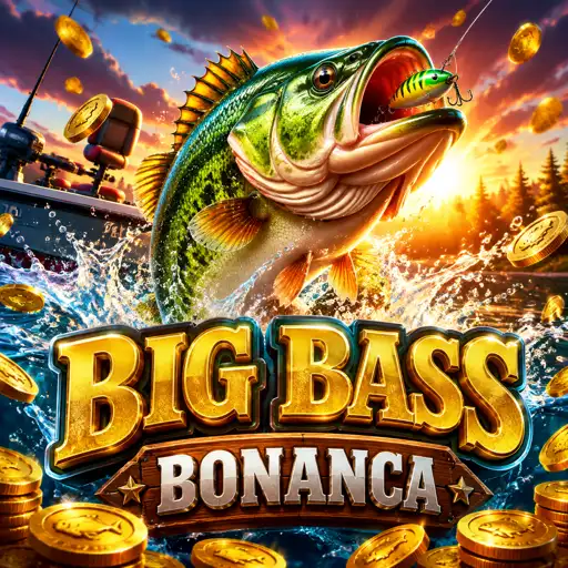 Capa do jogo Big Bass Bonanza com pescador e peixe-lua
